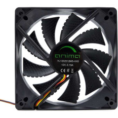 Ventilateur Tacens Anima AF12 120 mm - Boîtier et pales noirs - Vitesse Max. 1200 tr/min